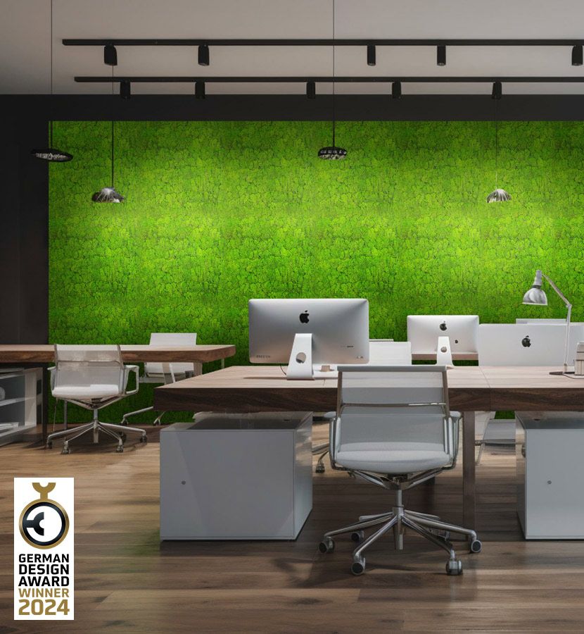 Modular Wall Real Moss Bright Green