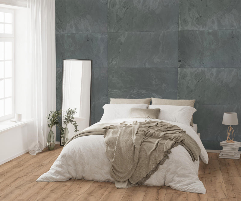 6x Wandpaneel Check Real Stone Schiefer schwarz 122 x 61cm