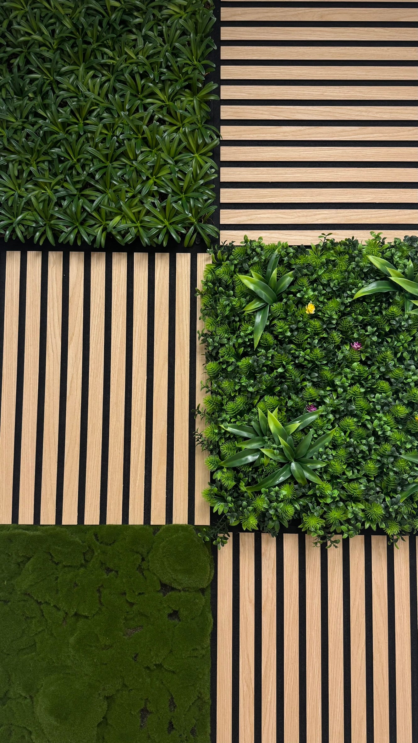 Modular Wall Bundle (Fanal Oak/Podocarpus Tea Tree/Tropical Mixed Flora/Design Moss Forest Green/Forest Green Ancient Tree)