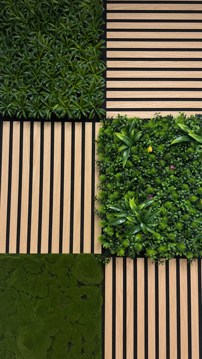 Modular Wall Bundle (Fanal Oak/Podocarpus Tea Tree/Tropical Mixed Flora/Design Moss Forest Green/Forest Green Ancient Tree)
