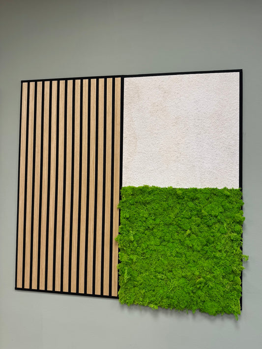 Modular Wall Bundle (Fanal Oak/Ivory Sandstone/ Real Moss Bright Green)