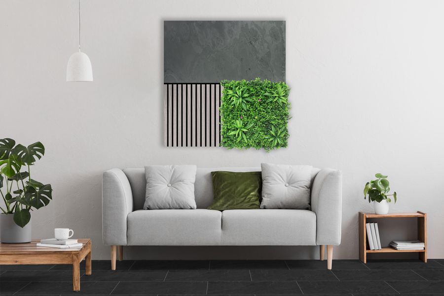 Modular Wall Stone Panel Black Slate 104 x 52cm